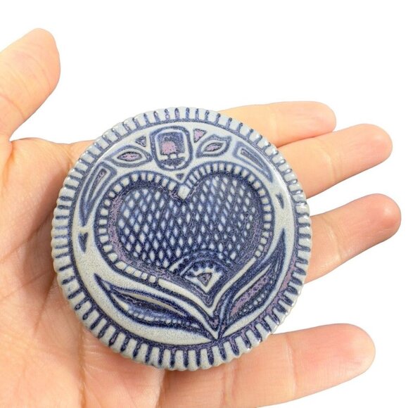 Prestige Place Pottery Trinket Covered Dish Museum of American Folk Art Japan - Picture 4 of 14